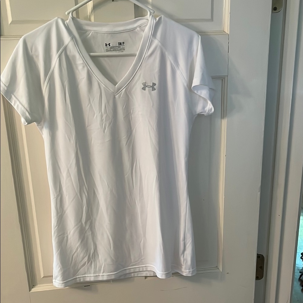 Under Armour Classic White V-Neck Tee